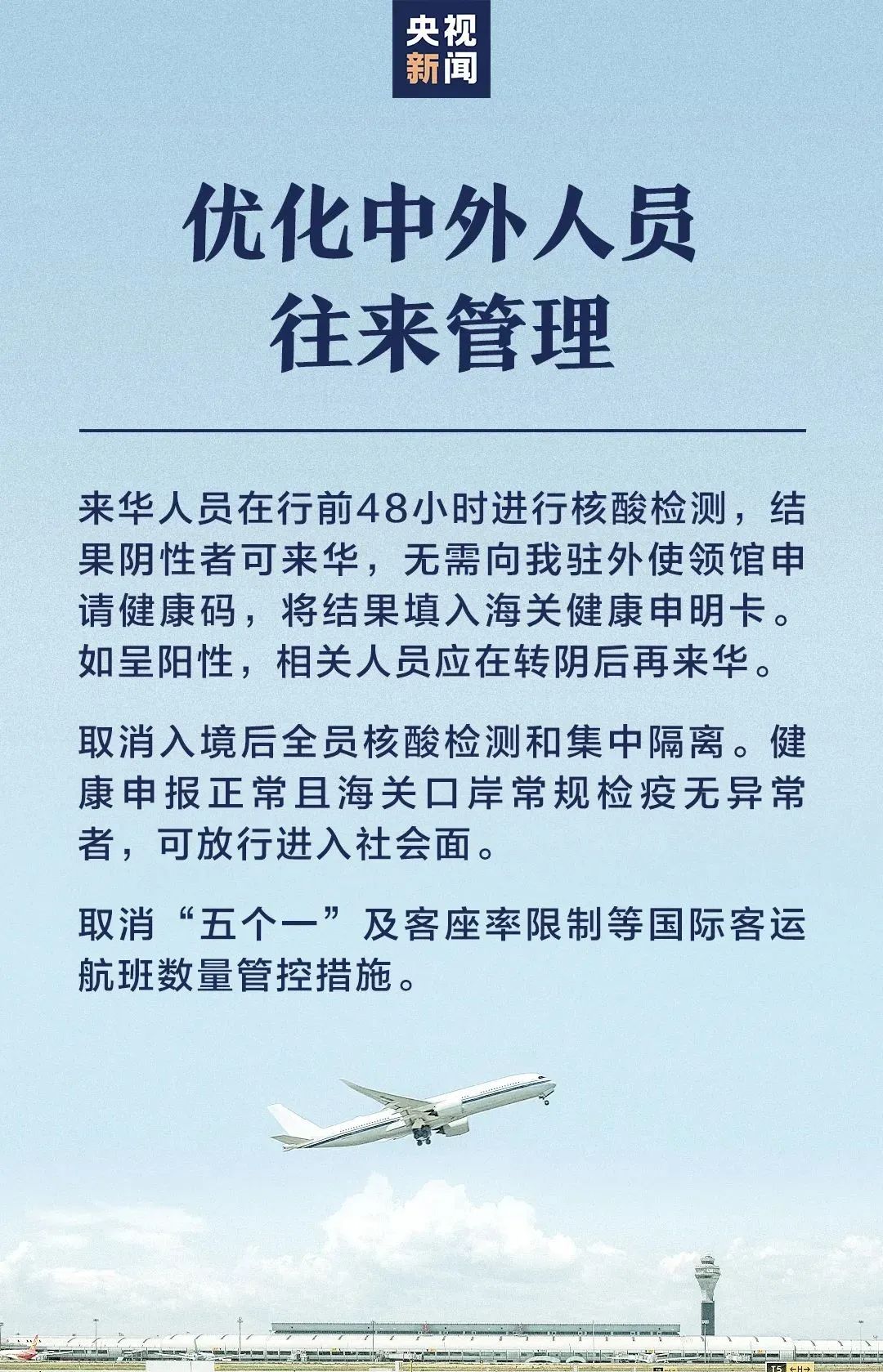 重磅！入華集中隔離取消，機票搜索量漲8.5倍！部分國家對來自中國旅客查核酸